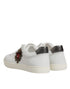 Dolce & Gabbana White Sacred Heart Men Low Top Sneakers Shoes
